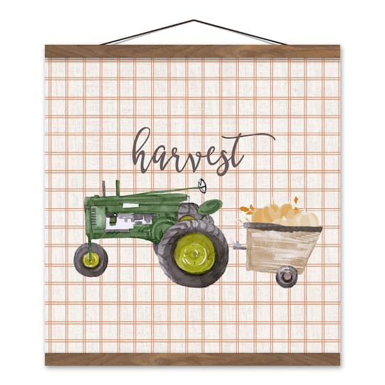 Harvest Tractor Teak Hanging Canvas